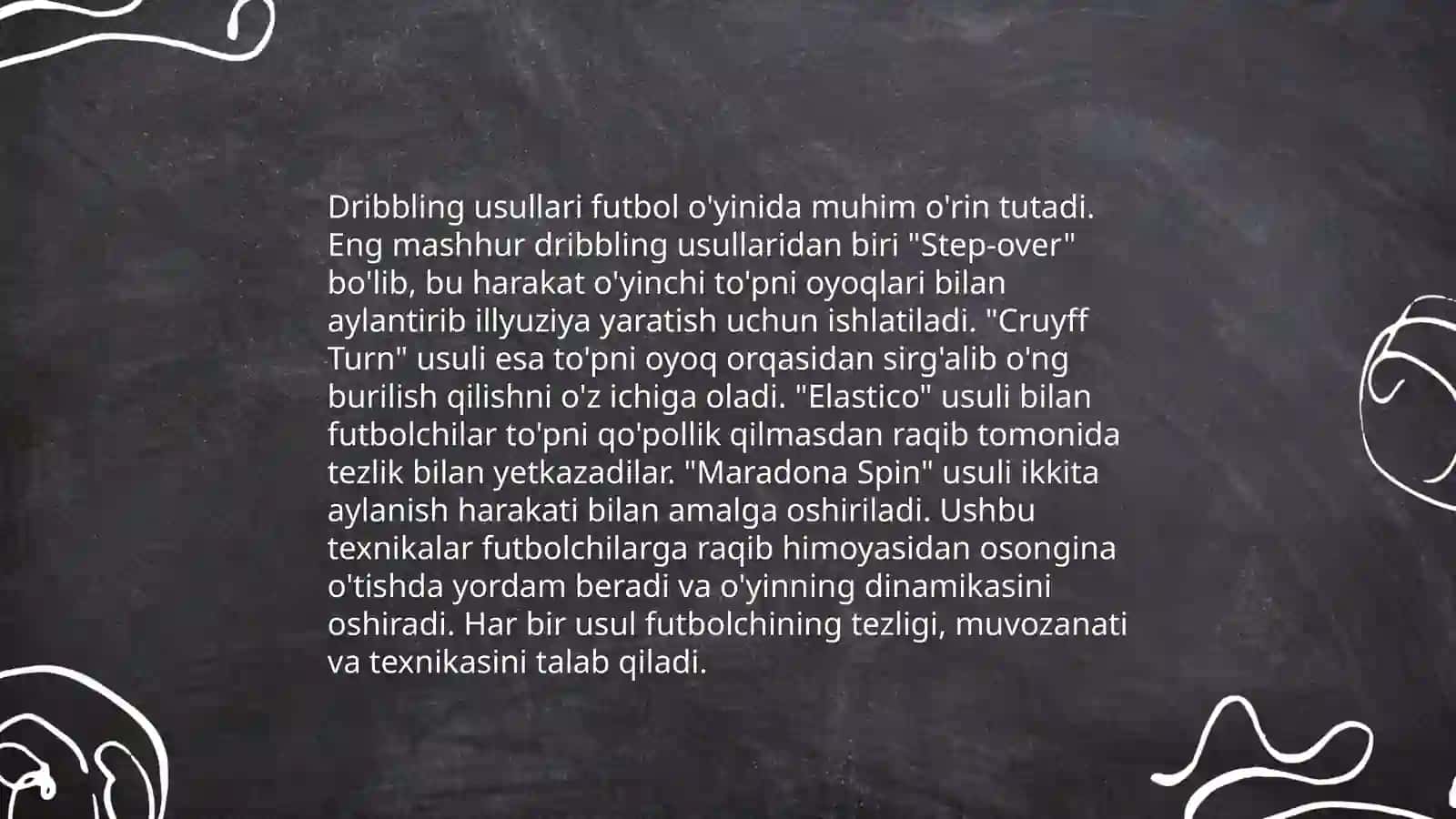 Sport o'yinlari.Futbol o'yini texnikasini o'rganish 4