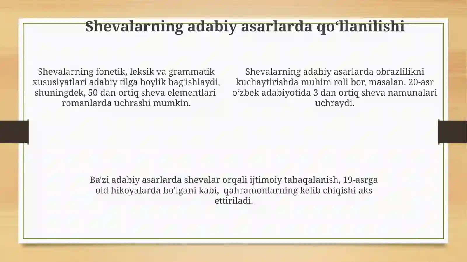 Dialektning adabiy til bilan munosabati 4