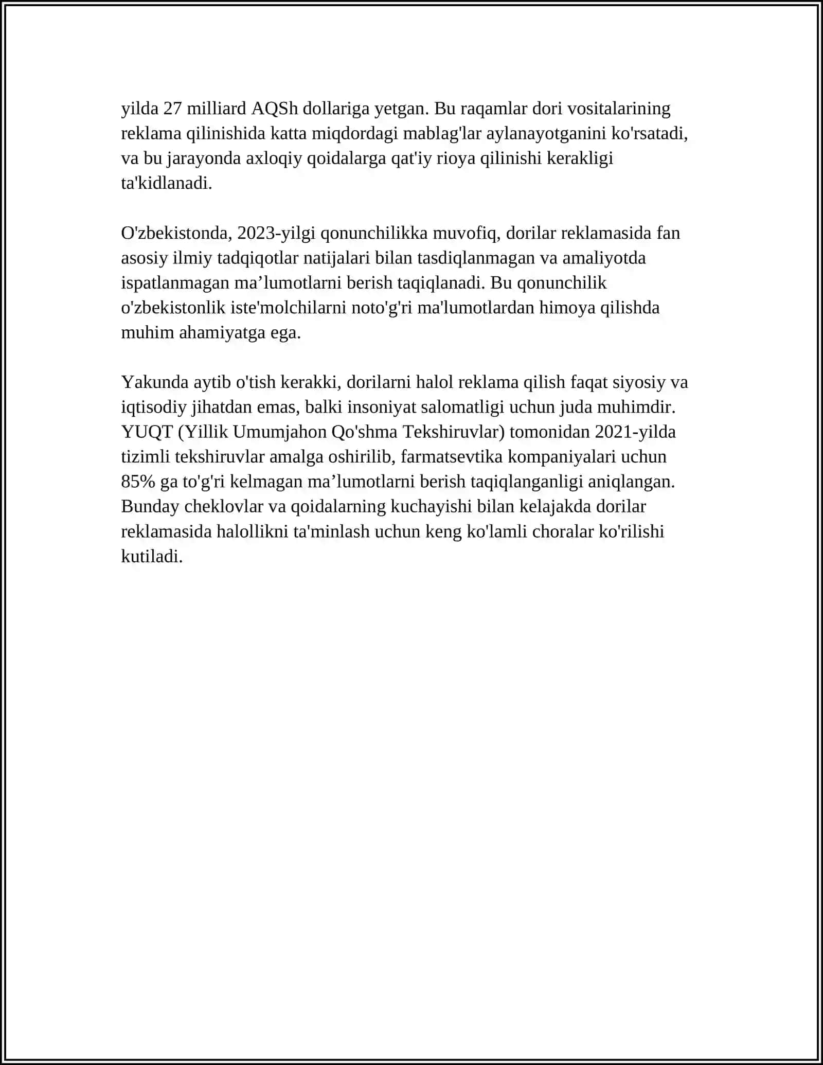 FARMASEVTNING ETIK KODEKSI PRINSIPLARI 4