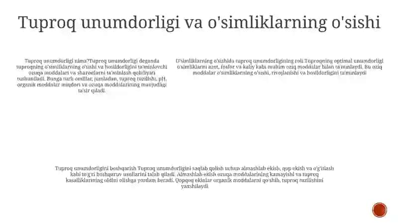 Tabiat Va Jamiyat Hayotida Tuproqning OʻRni 4