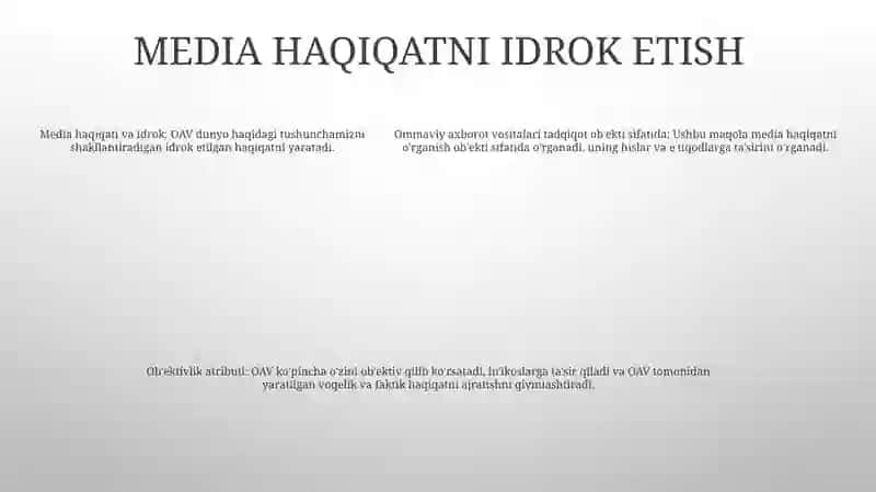 Elektron Multimedia Taqdimoti Mediareallikni Idrok Etish Ob'Ekti Sifatida 4