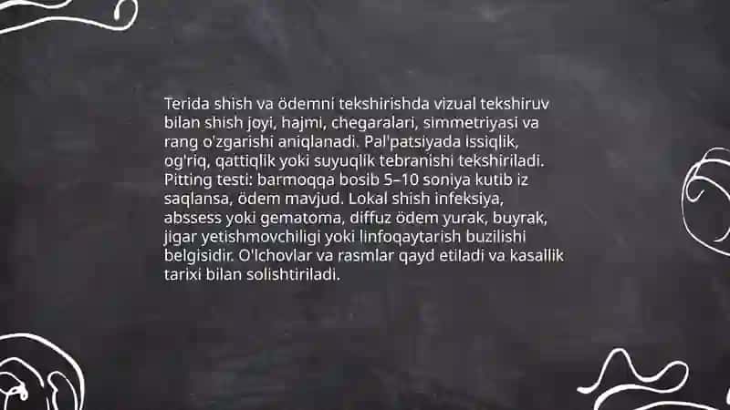 Hayvoni umumiy tekshirishda teridagi patologik oʻzgarishlarni aniqlash 4