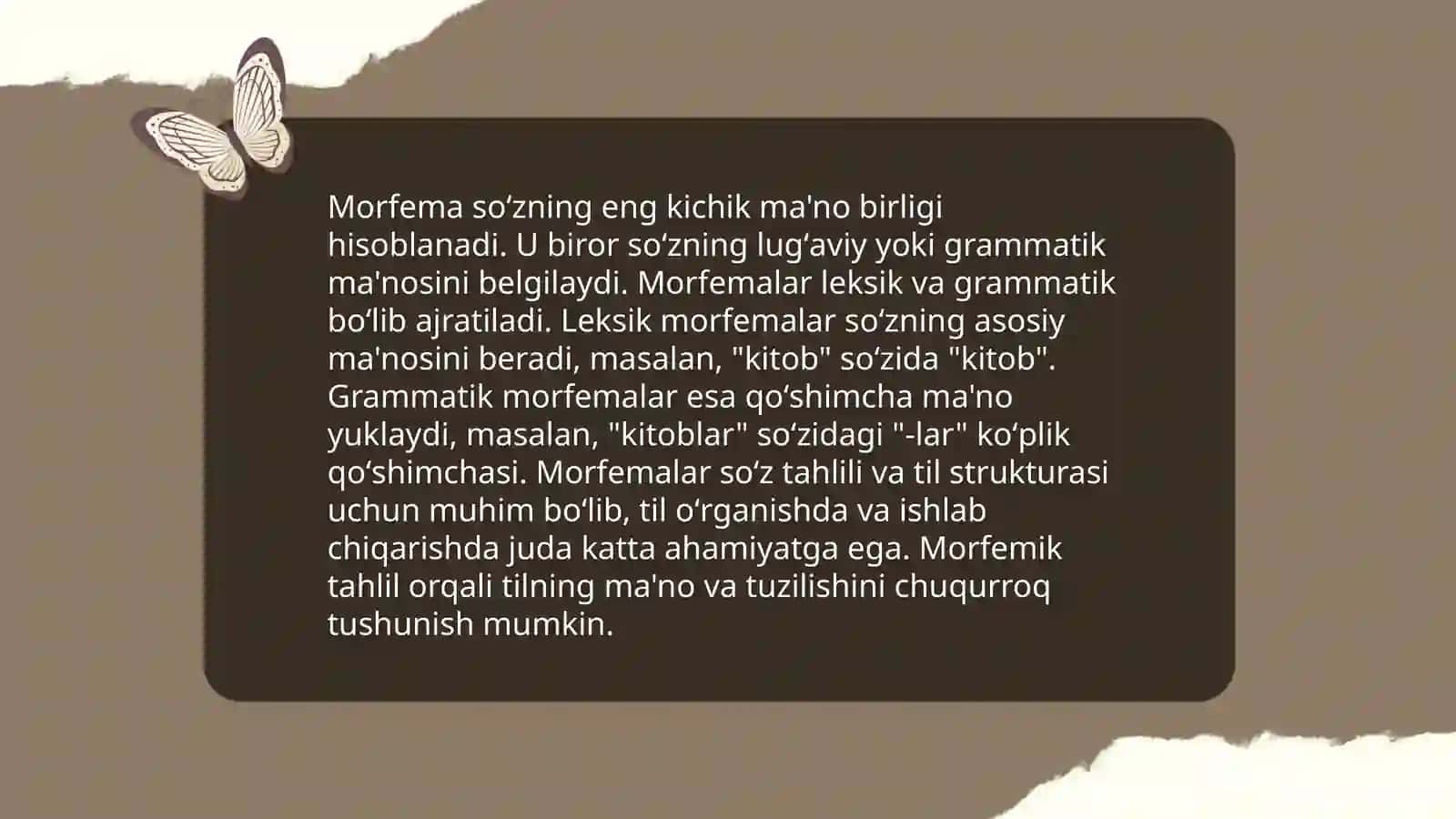 Morfemika va morfema haqida umumiy ma'lumot 4