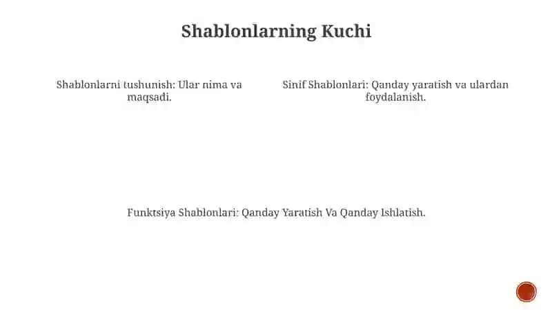 Funktsiya Shablonlari 4