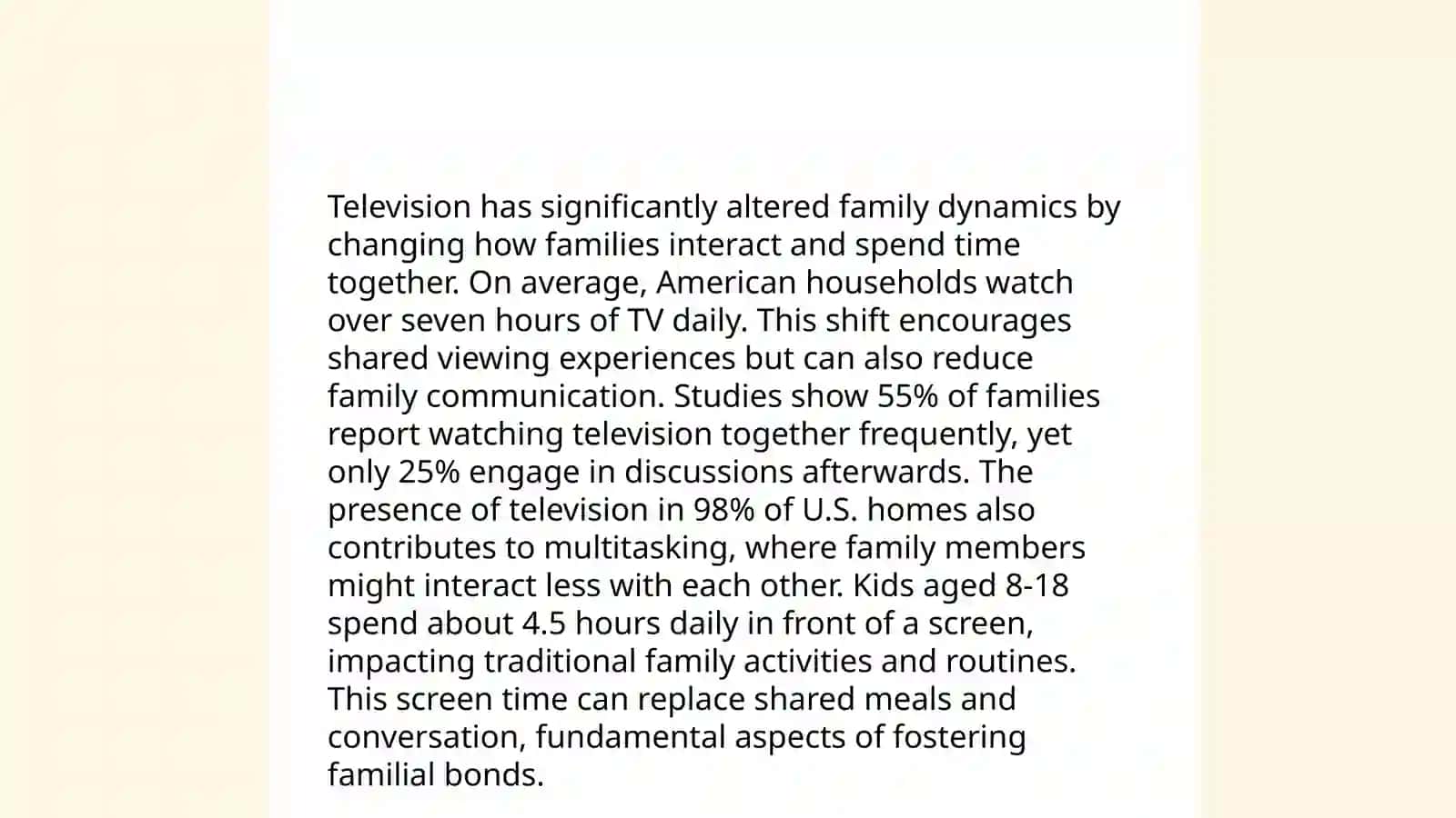 TV in our lives 4