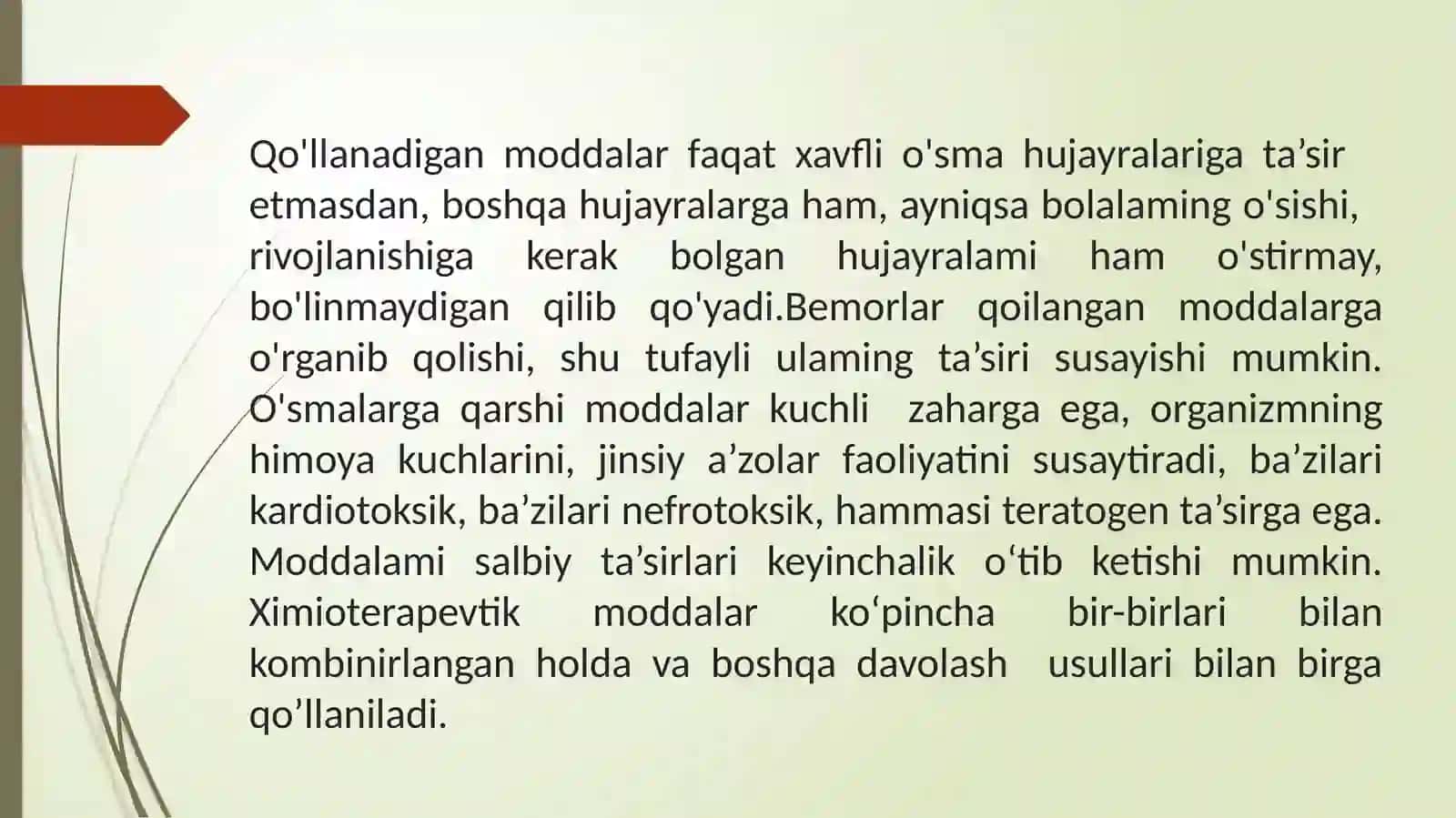 Xavfli o‘smalarni davolashda ishlatiladigan zamonaviy preparatlar 4
