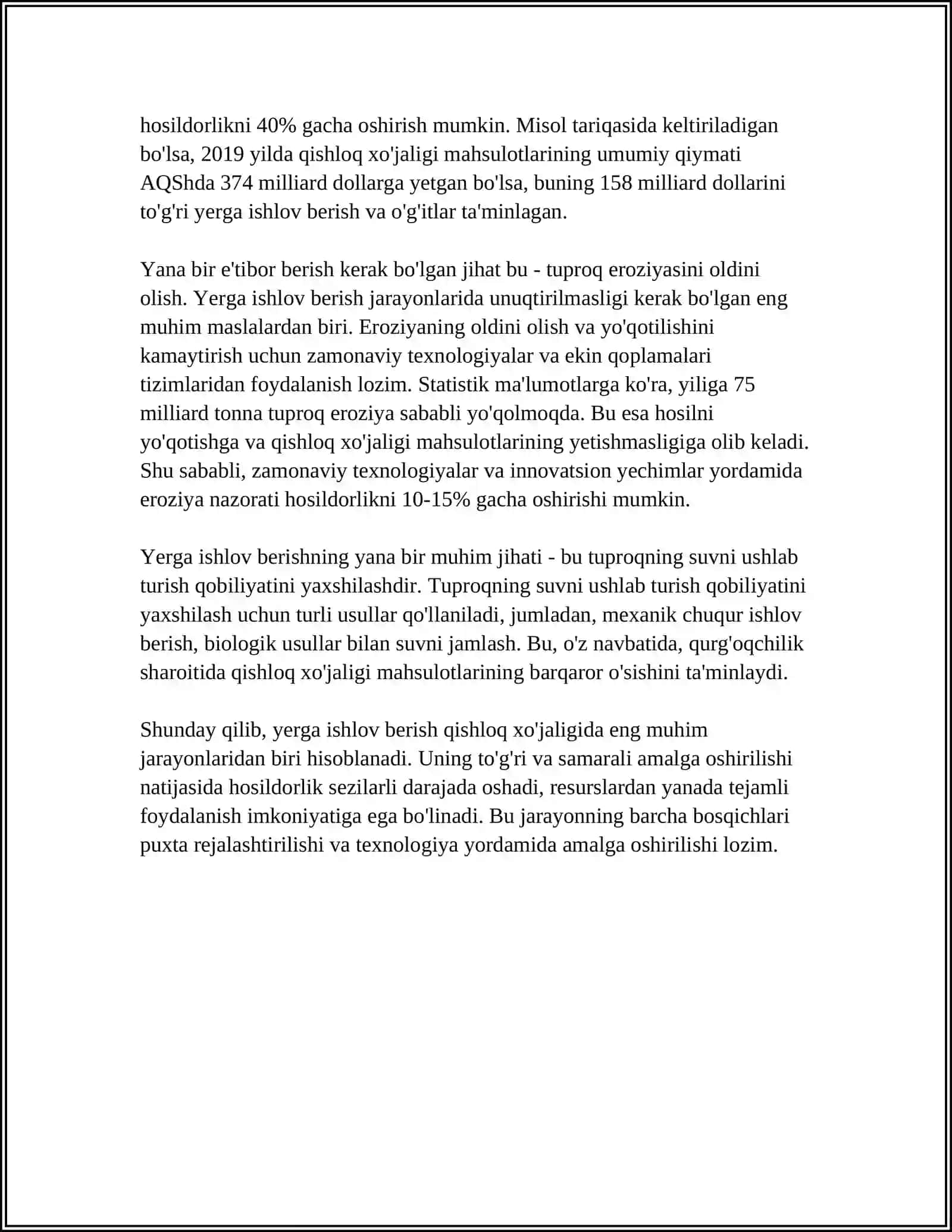 YERGA ISHLOV BERISH, HAYDASH USULLARI, SIFATI,XORIJ TAJRIBASI 4