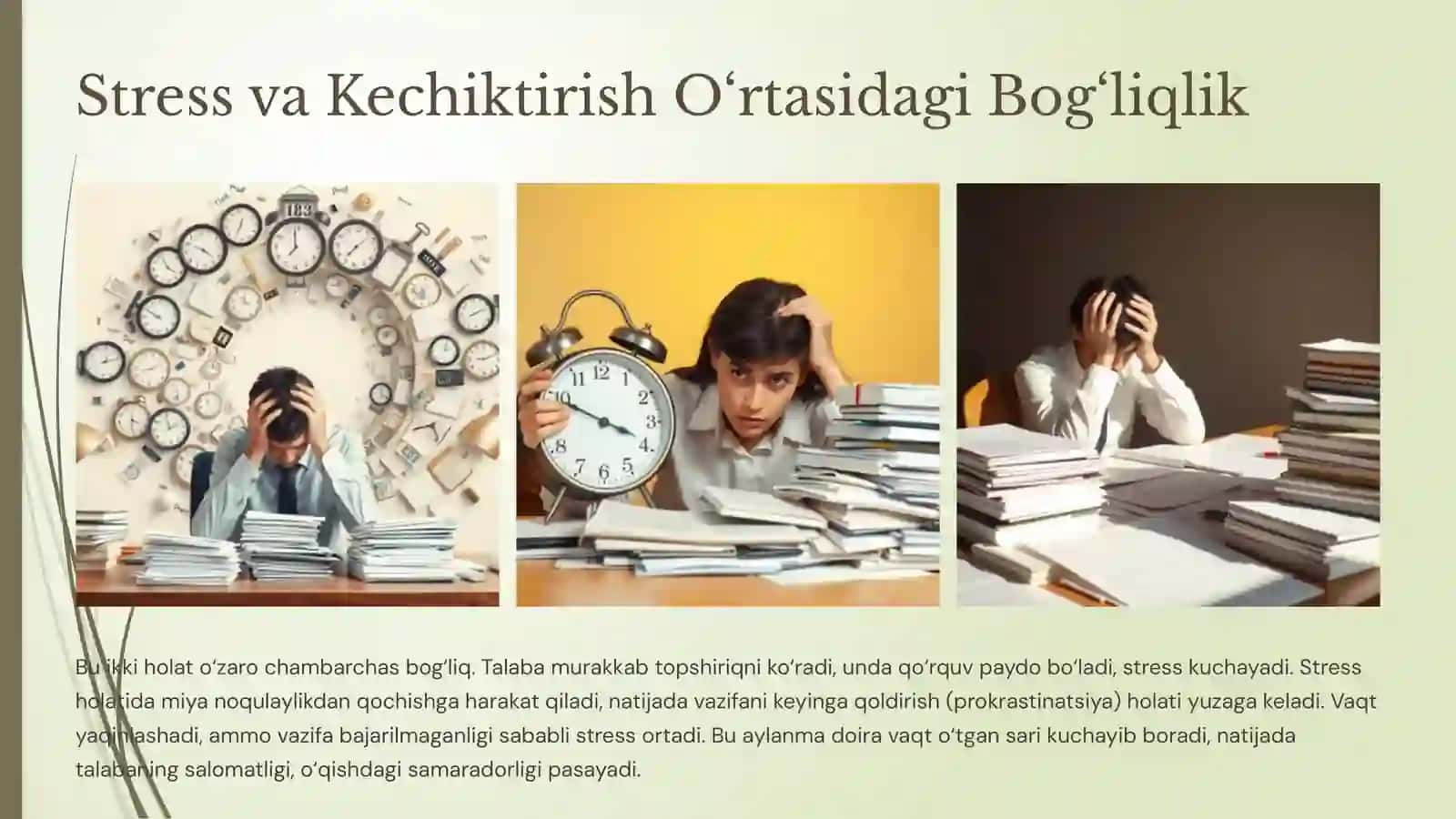 STRESS VA KECHIKTIRISH (PROKRASTINATSIYA) 4