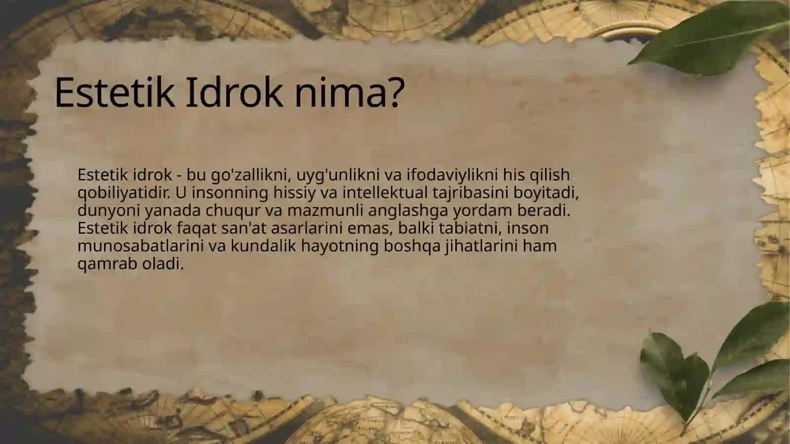 Dunyoni estetik idrok etishda badiiy asarlarning ahamiyati 4