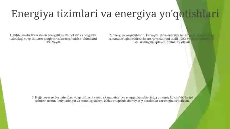 Shahar Elektr Tarmoqlaridagi Quvvat Va Elektr Energiya Isroflarini Aniqlash 4