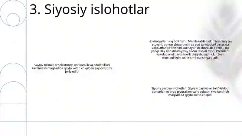 Yangi O'Zbekistonda Amalga Oshirilayotgan Islohotlar 4