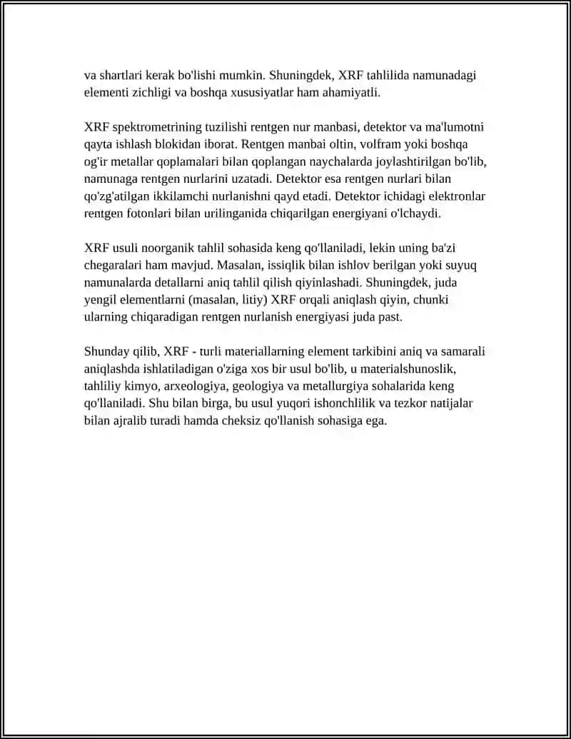 METALLAR TARKIBINI FIZIK USULLAR YORDAMIDA O'RGANISH 4