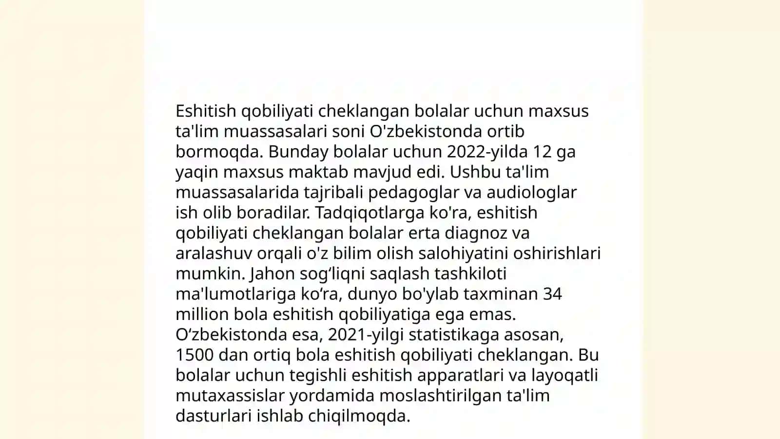 Imkonyati cheklangan bolalar turlari va inkulyuziv ta'lim sharoitida oʻqtish 4