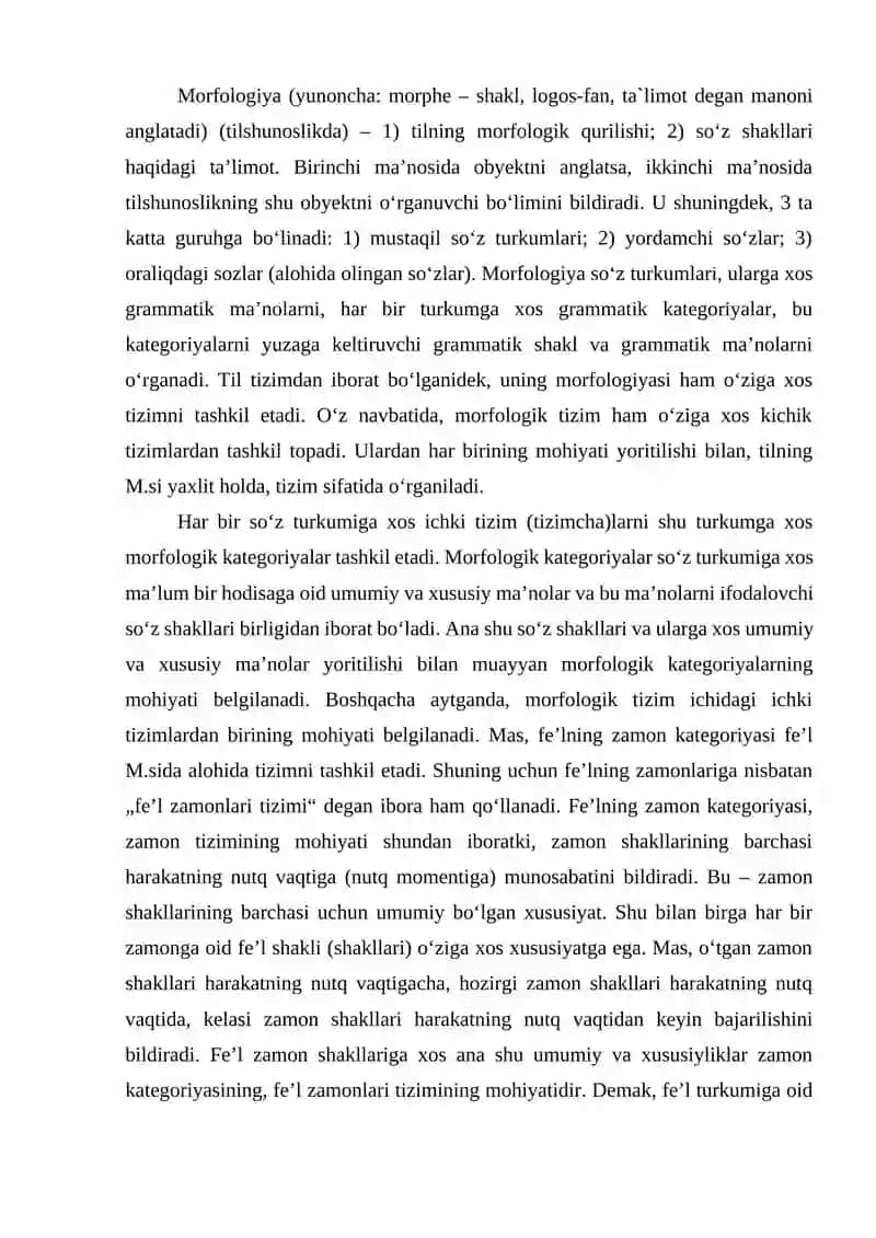 MORFOLOGIK TAHLIL (MUAYYAN ASAR MISOLIDA) 4