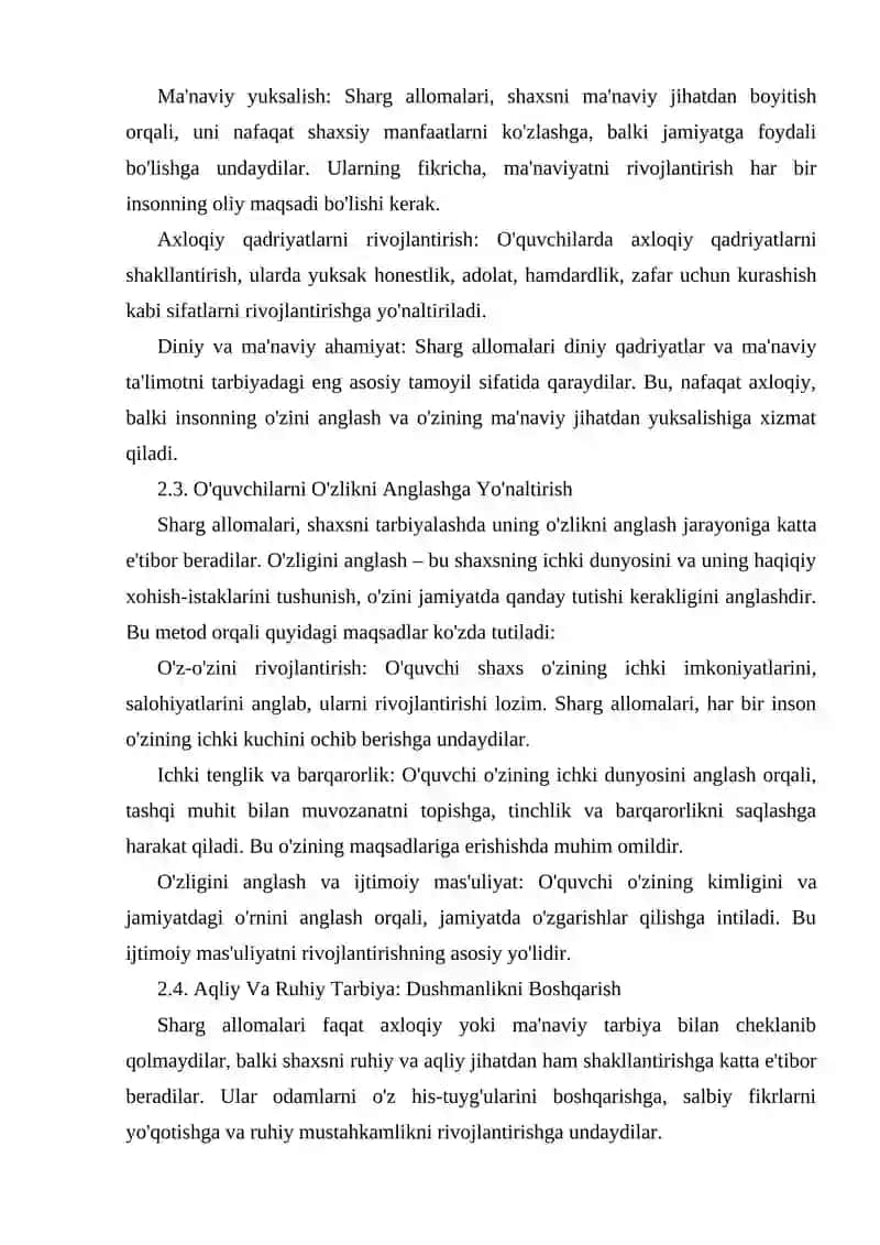 Sharg allomalarining tarbiya metodlari haqidagi fikrlari (Shaxsni jamoa orqal) 4