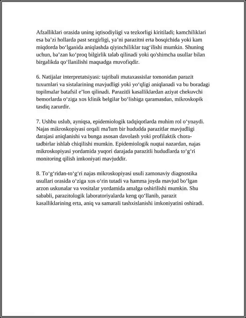 PARAZIT KASALLIKLARNING DIAGNOSTIK USULLARI 4