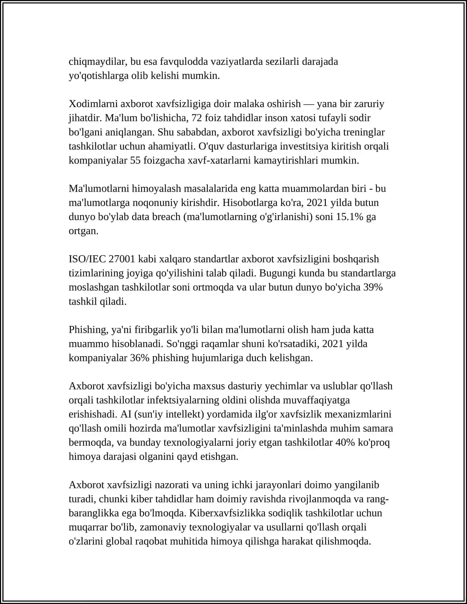 MA'LUMOTLARNI KOMPYUTERDA ISHLASH SHAROITIDA AUDIT O'TKAZISH TARTIBI 4