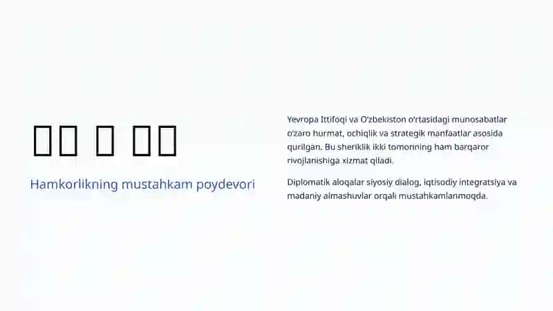 Oʻzbekiston va Yevropa Ittifoqi: Hamkorlikning yangi davri 4
