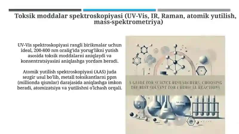 Asoslar va Toksik Moddalar Spektroskopiyasi 4