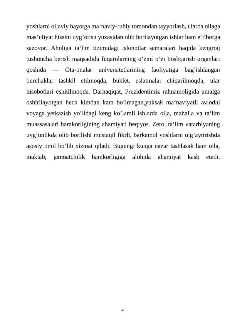 Sinf rahbarining ota-onalar bilan hamkorlikdagi ishlari 4