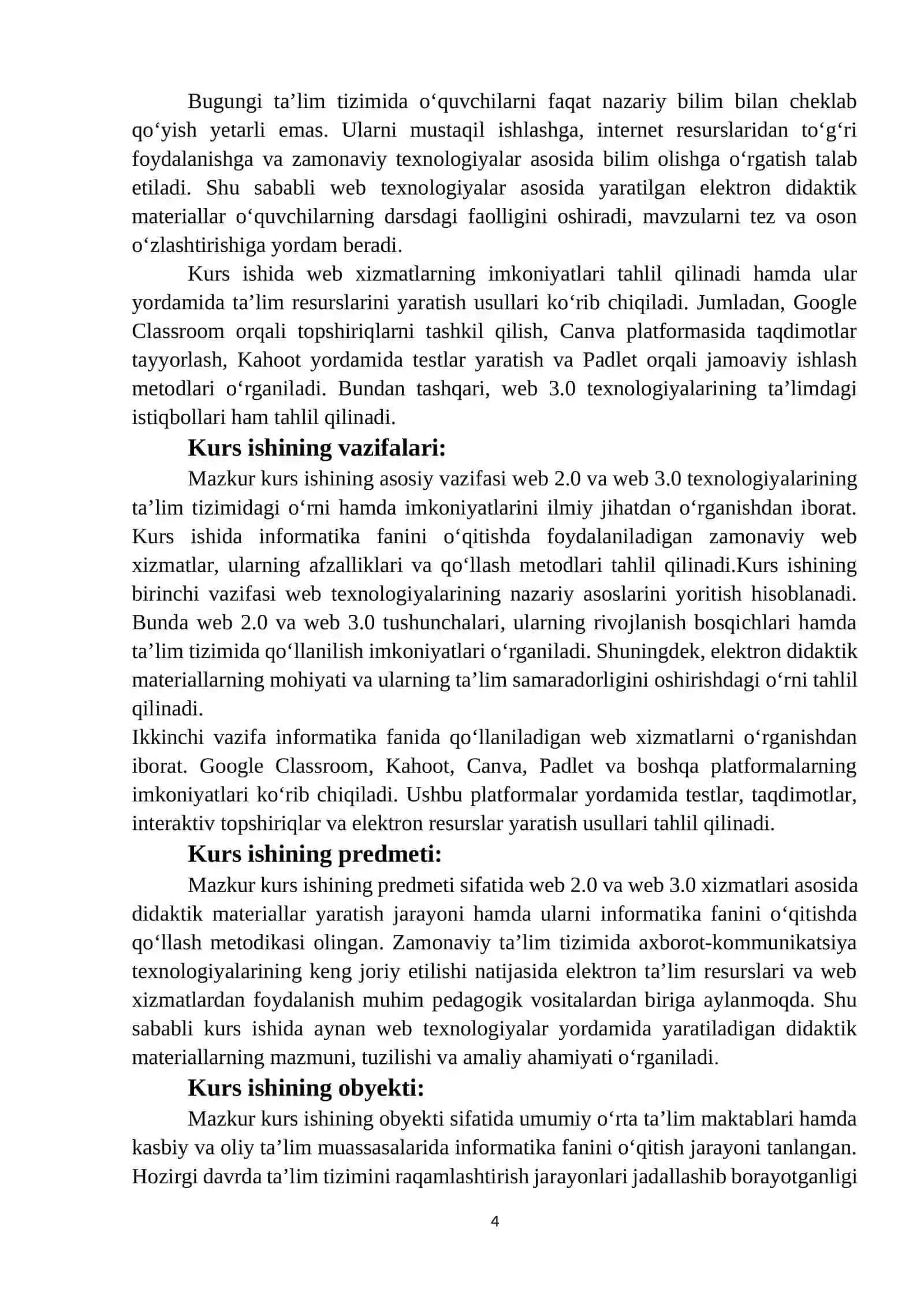 WEB2.0 VA WEB 3.0 XIZMATLARI ASOSIDA DIDAKTIK MATERIALLAR YARATISH METODIKASI 4