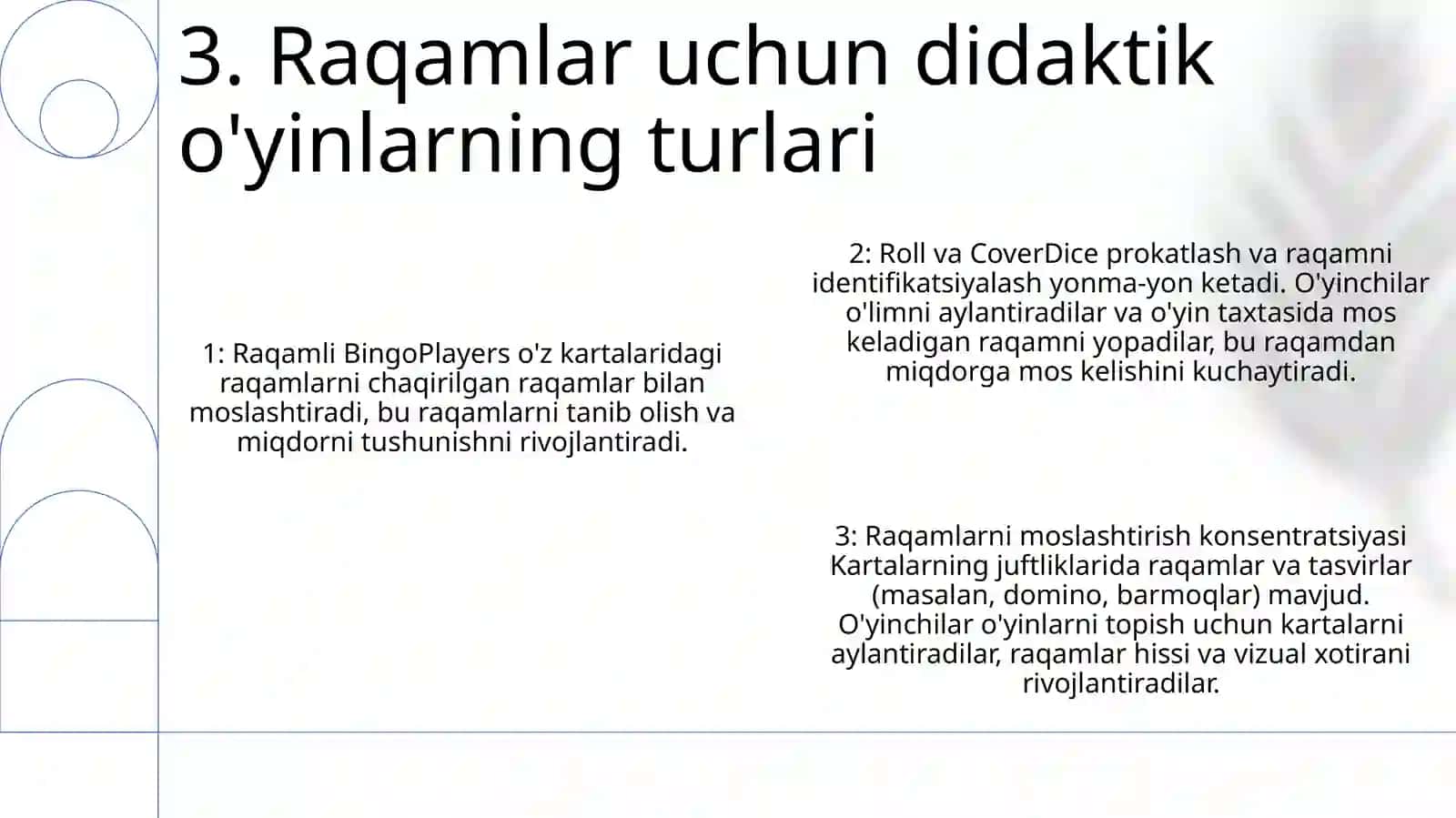 Darslarda Bolalarni Raqamlar Va Raqamlar Bilan Tanishtirish Uchun Didaktik O'Yinlardan Foydalanish 4