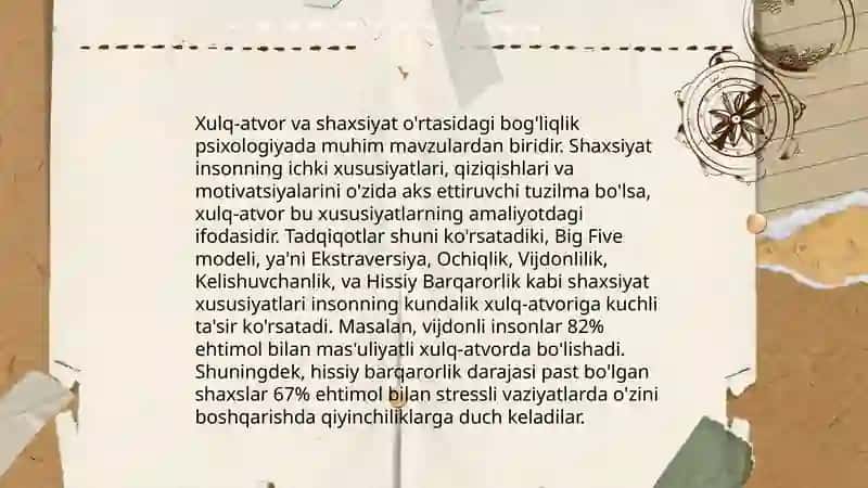 Maishiy psixologiyada xulq-atvor nazariyasi 4
