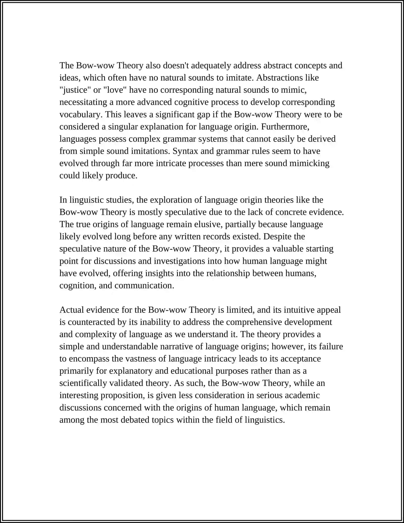 THEORIES ON THE ORIGIN OF LANGUAGE 4