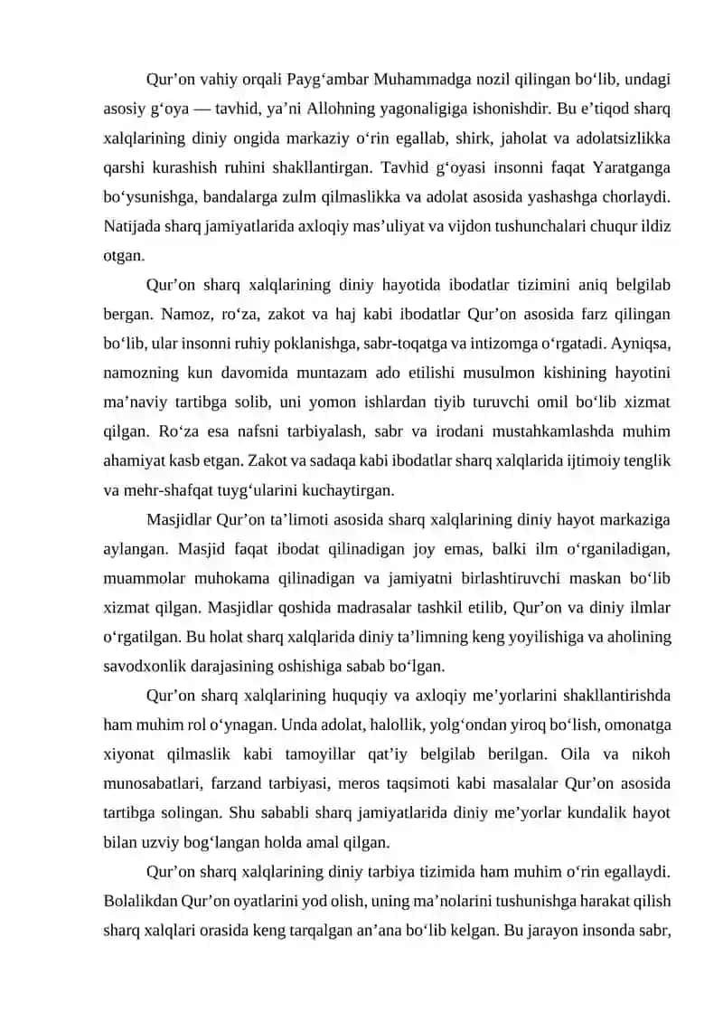 QUR’ON SHARQ XALQLARINING DINIY ILMIY VA MA’NAVIY MEROSI SIFATIDA 4