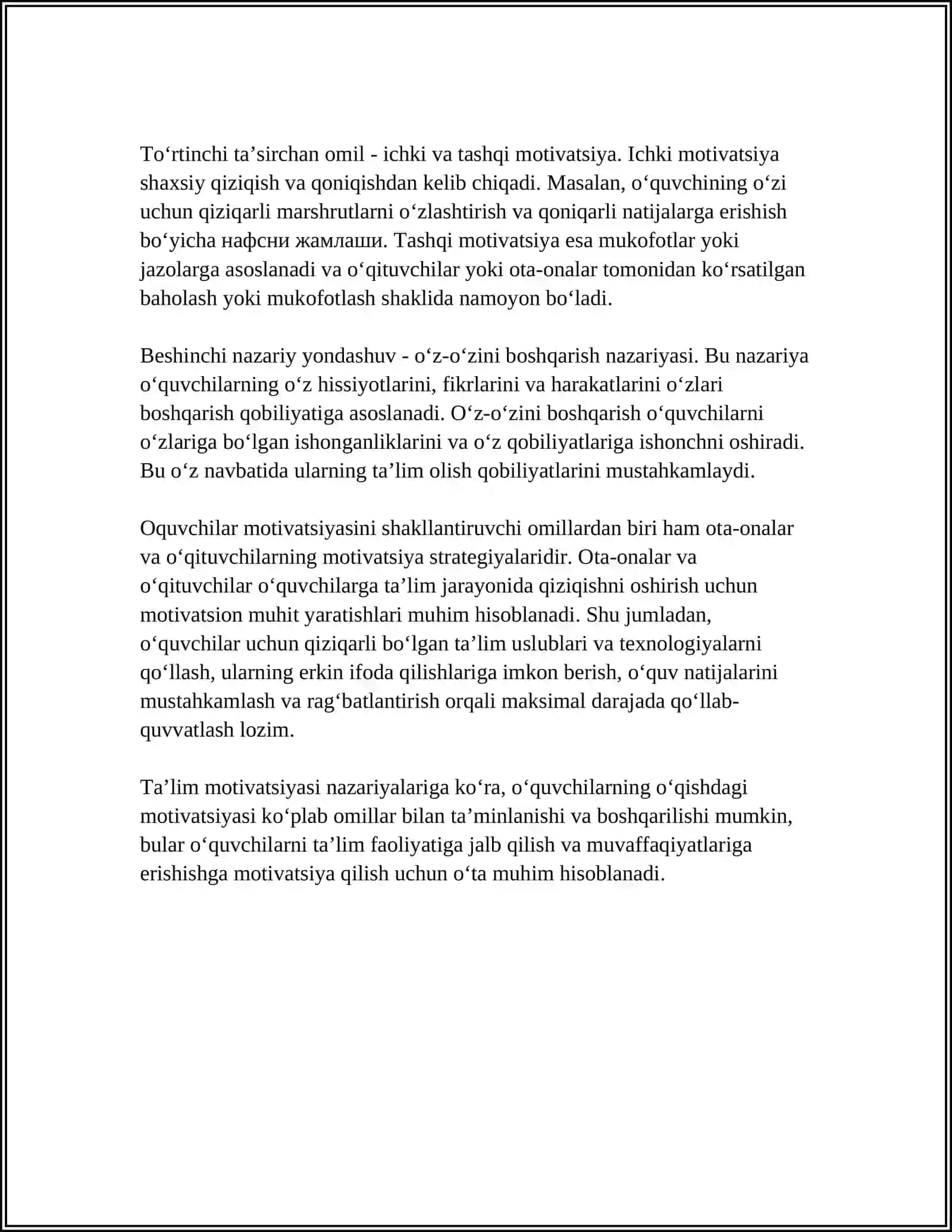 MAKTAB OʻQUVCHILARINING MOTIVATSION PSIXOLOGIYASINI OʻRGANISH 4