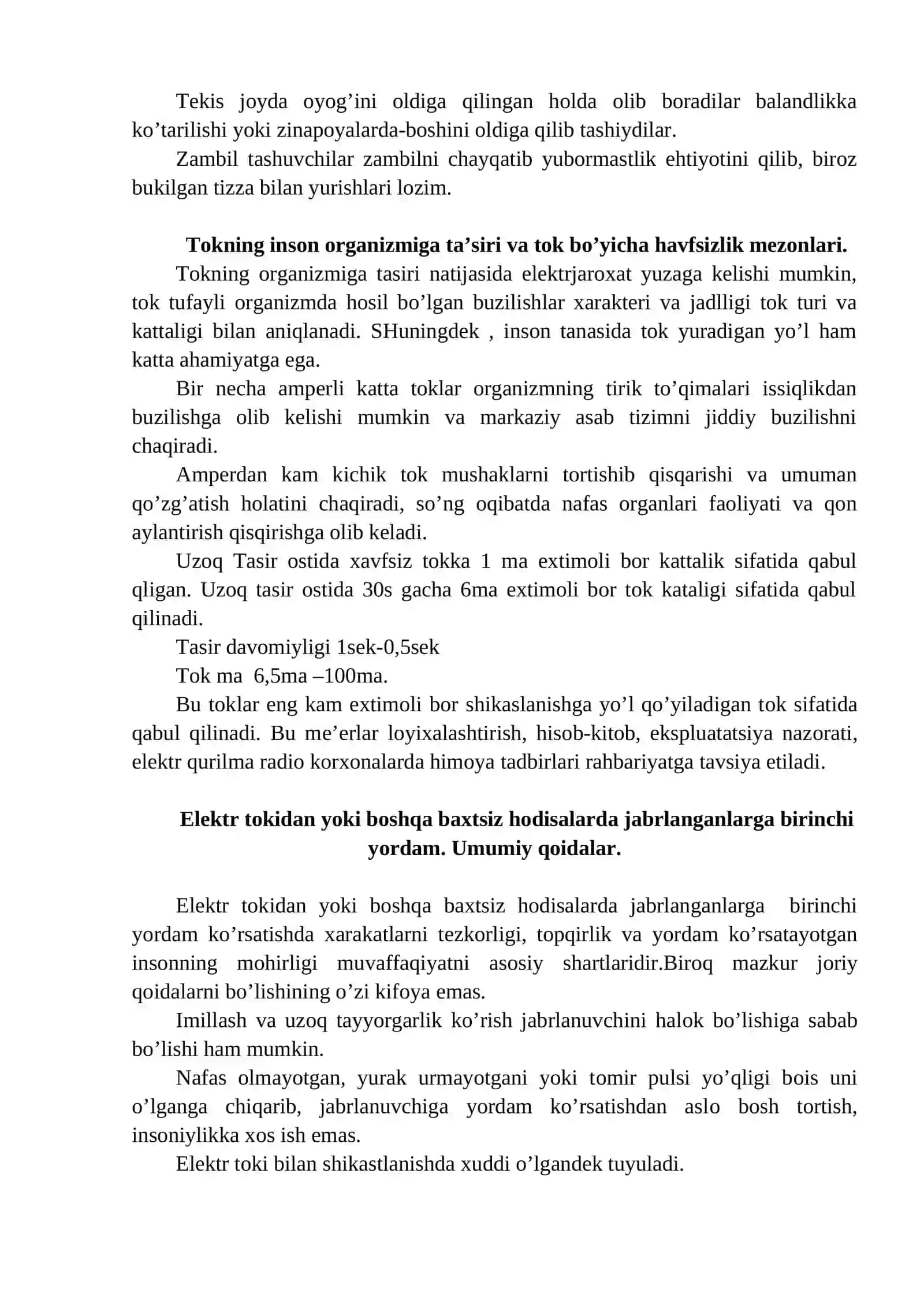 Jarohatlanish, baxtsiz hodisa va kasb kasalliklari. Jarohatlanishlar (shikastlanishlar) sodir bo’lganda birinchi yordam kor’satish 4