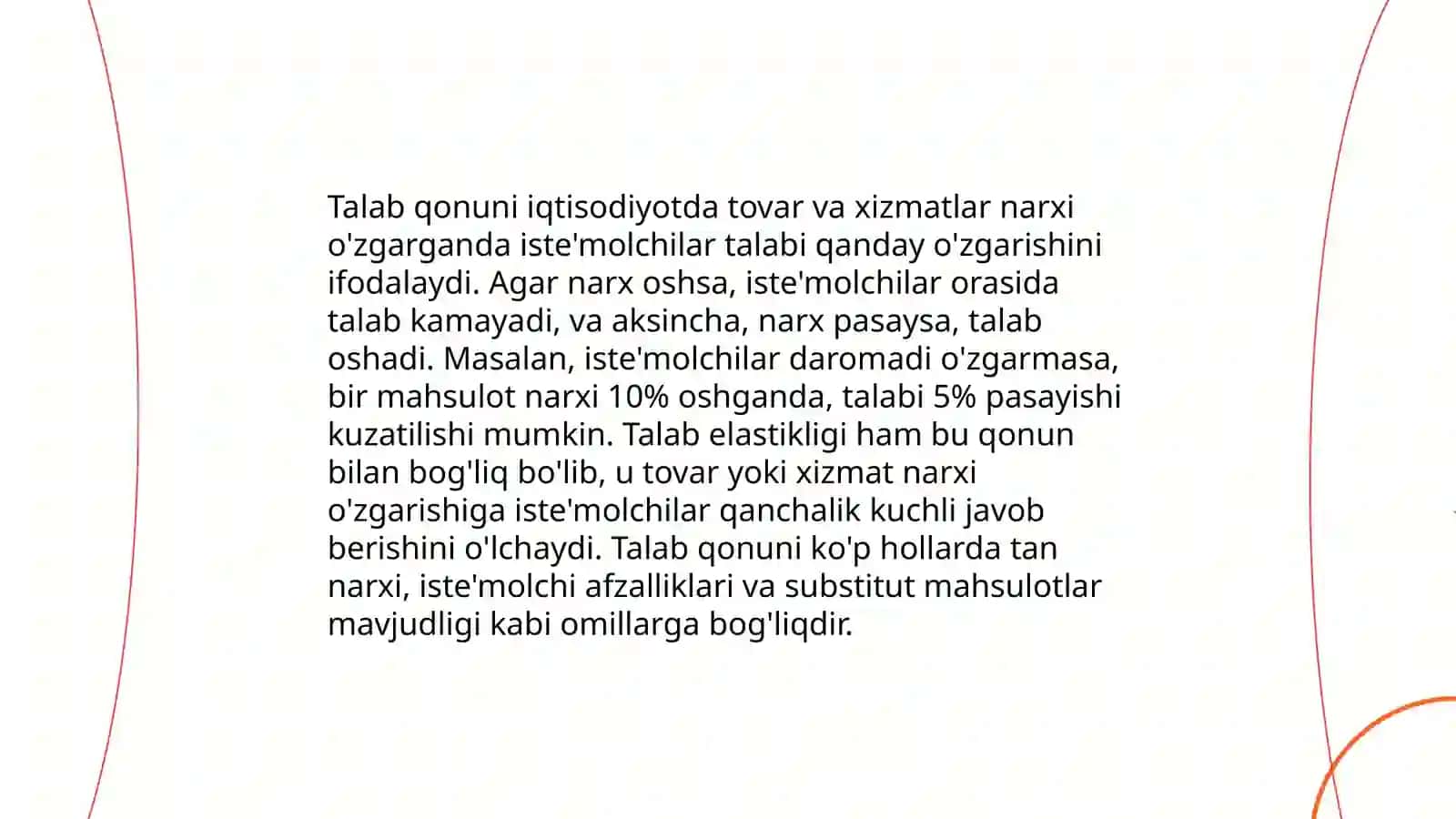 Talab va taklifning asosiy tushunchalari 4