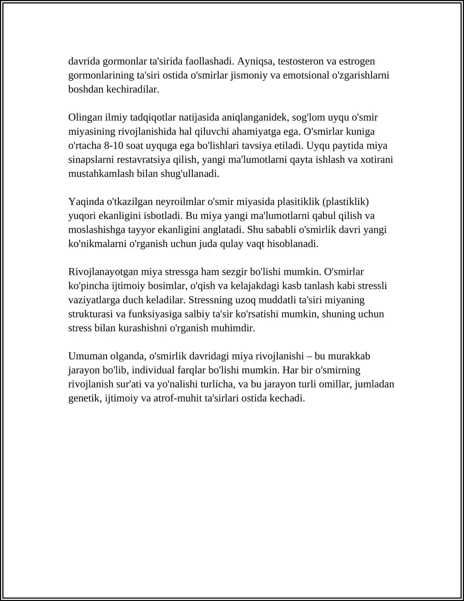 O'SMIRLIK DAVRIDA INTELEKTUAL VA EMOTSIONAL RIVOJLANISH 4