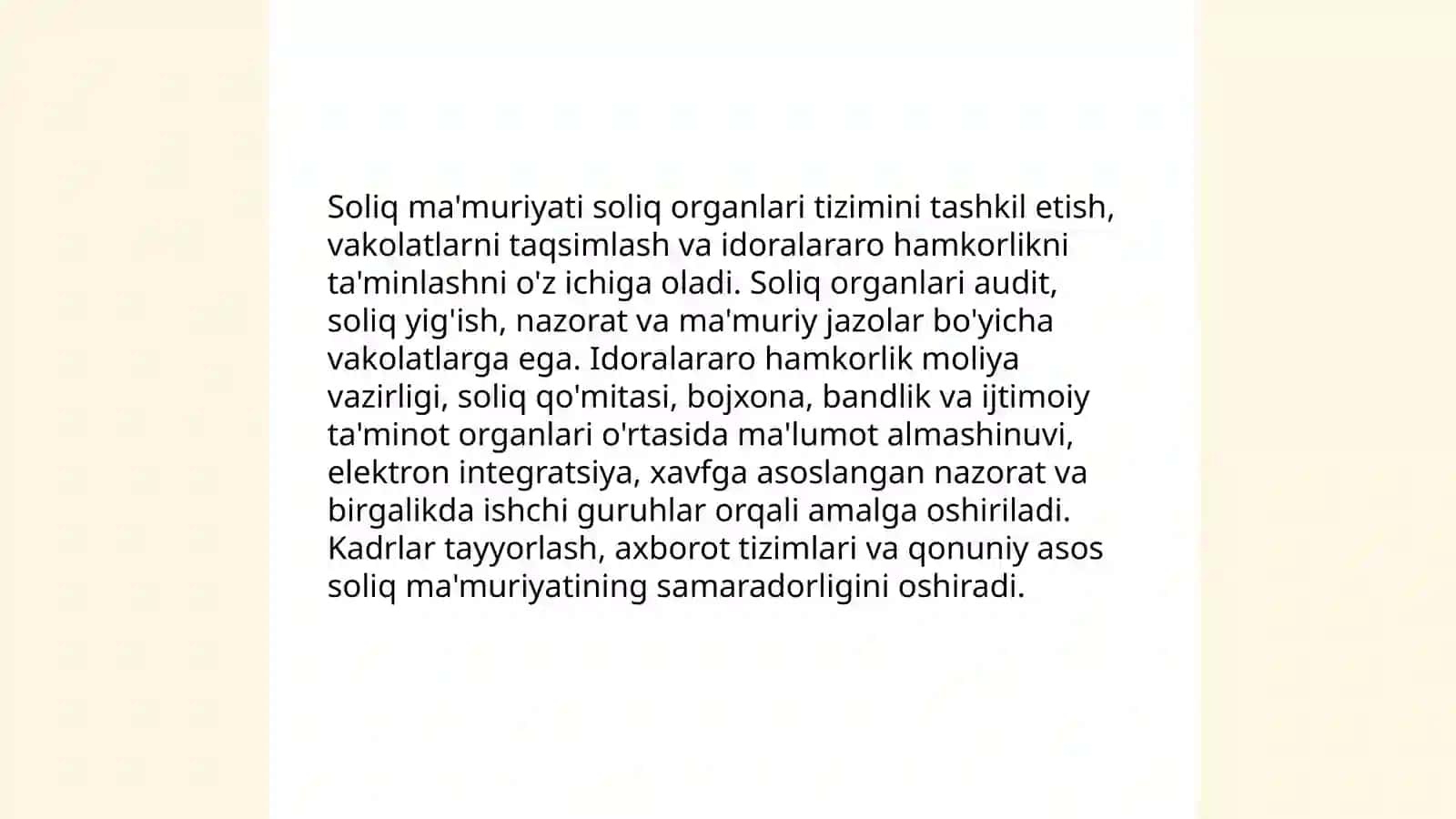 Davlat soliq siyosatini amalga oshirish mexanizmi 4