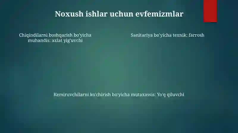 Evfimizmlarga Misollar 4