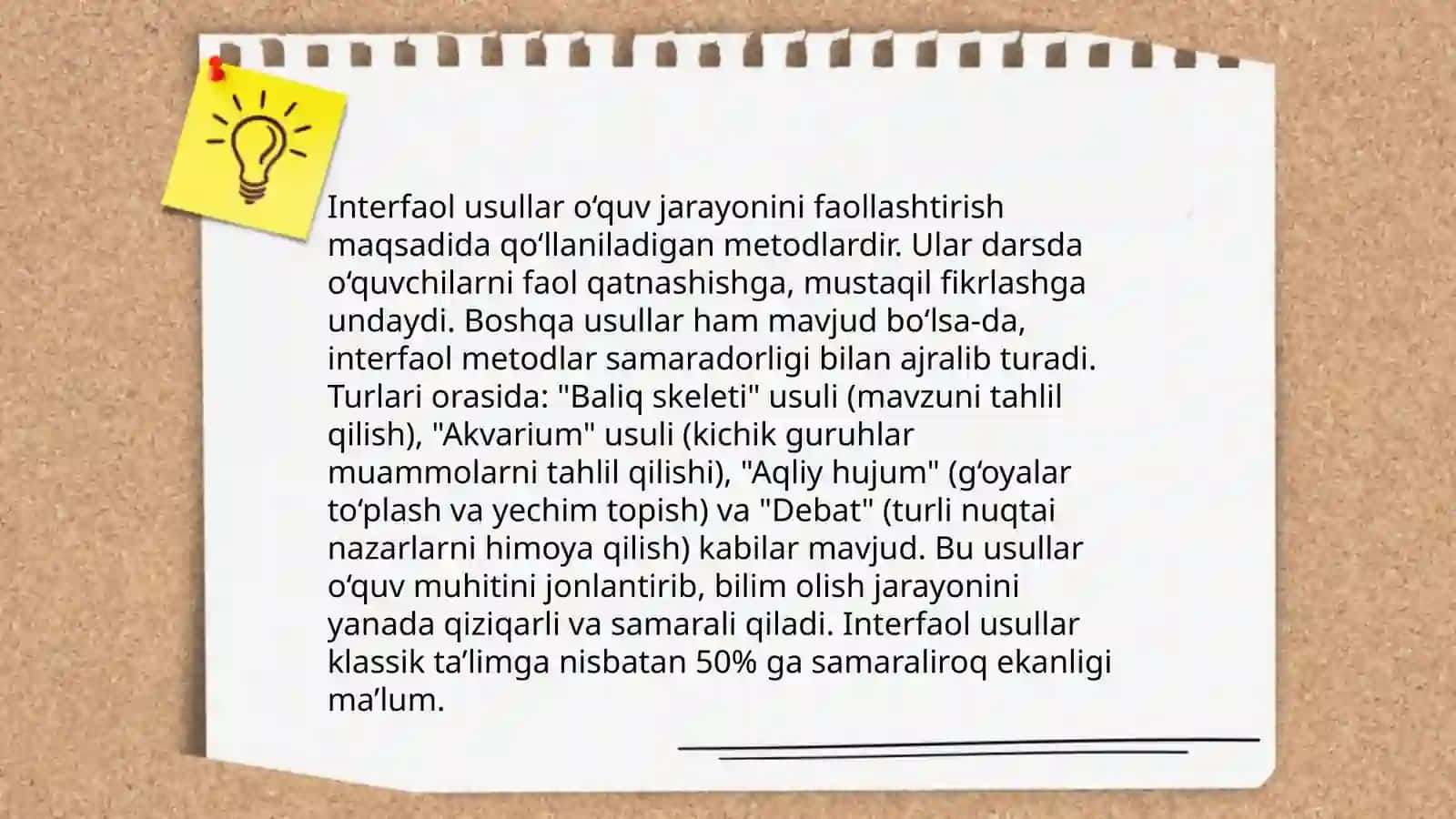 O'qitishda interfaol ta'limni tashkil etishning didaktikasi va usullari 4