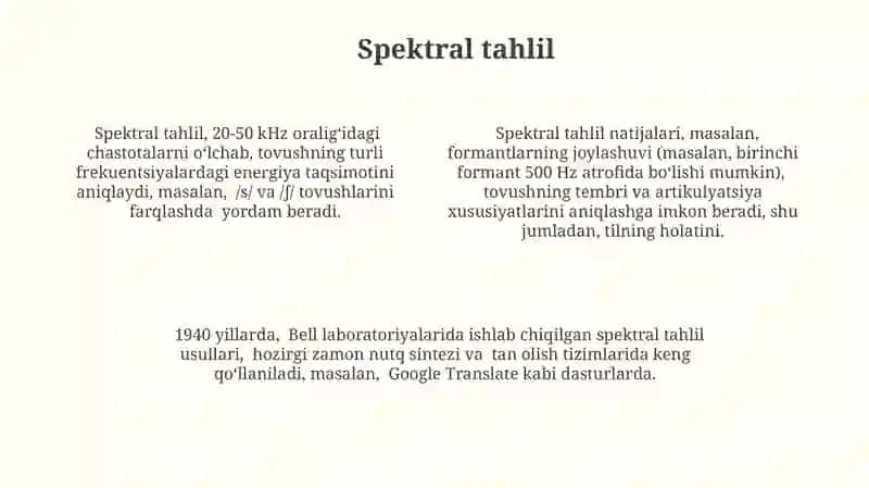 Unli tovushlarning akustik va artikulyatsion xususiyatlari 4