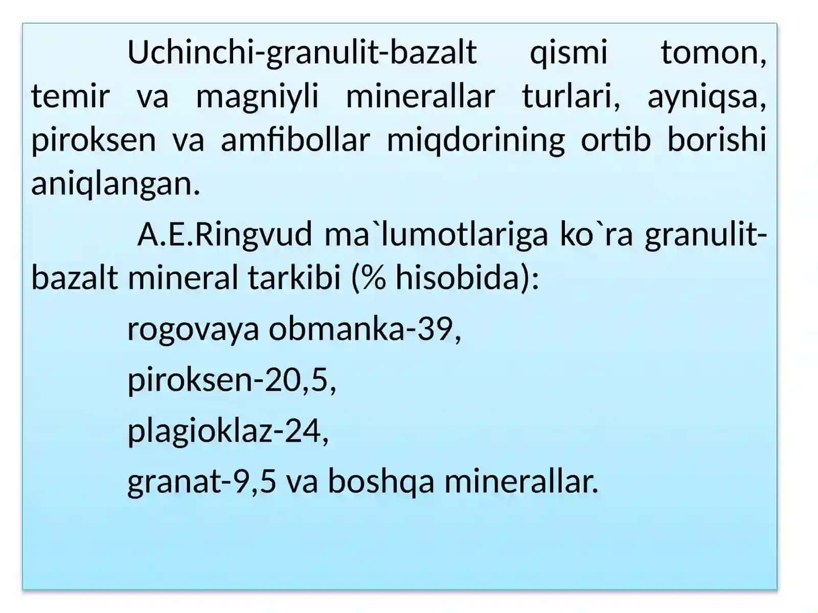Minerallarni hosil bo‘lish sharoitlari 4