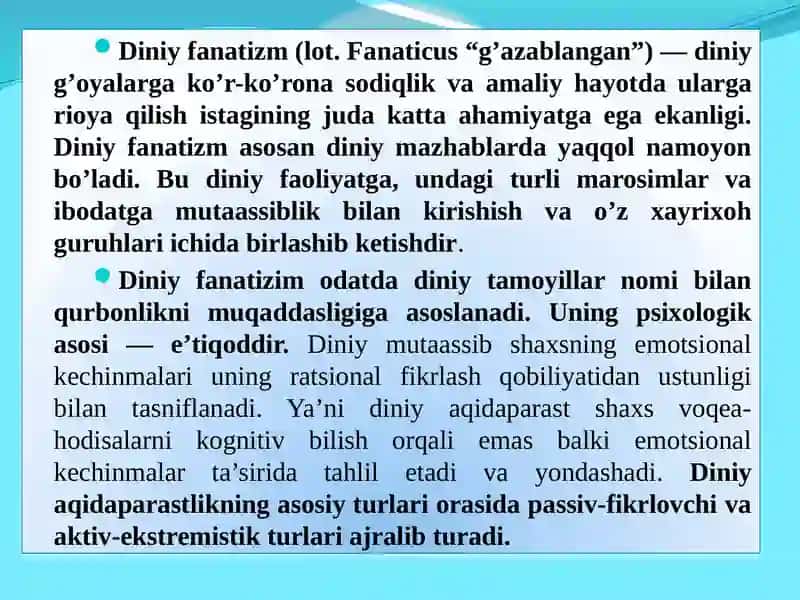 DINIY FANATIZM, EKSTREMIZM, FUNDAMENTALIZM, TERRORIZMNING TARIXI VA ULARNING HOZIRGI DAVRDA XAVFSIZL 4