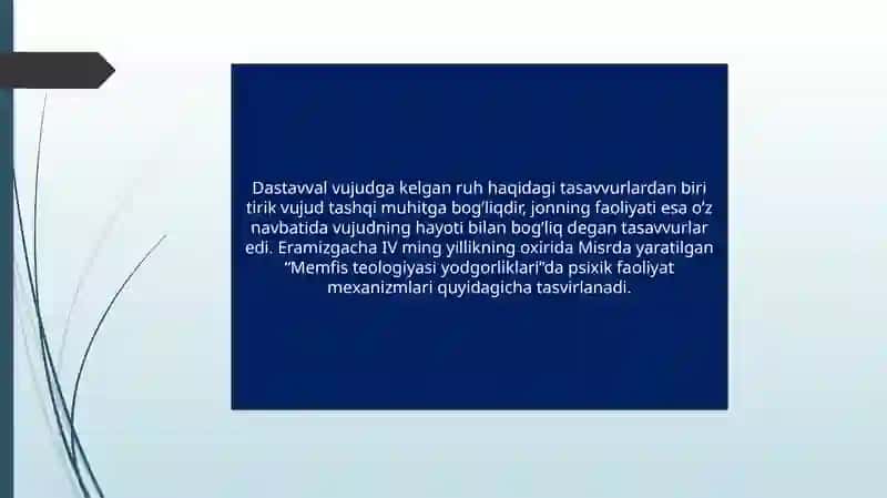 Qadimgi Sharq mamalakatlari psixologik fikrlarining paydo bo'lishi 4