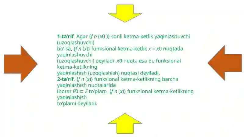 Funksional ketma-ketlik va qatorlar  va ularning tekis yaqinlashuvchiligi 4