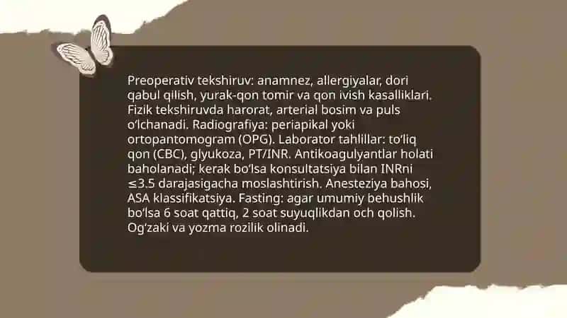 Tish olish operatsiyalari 4