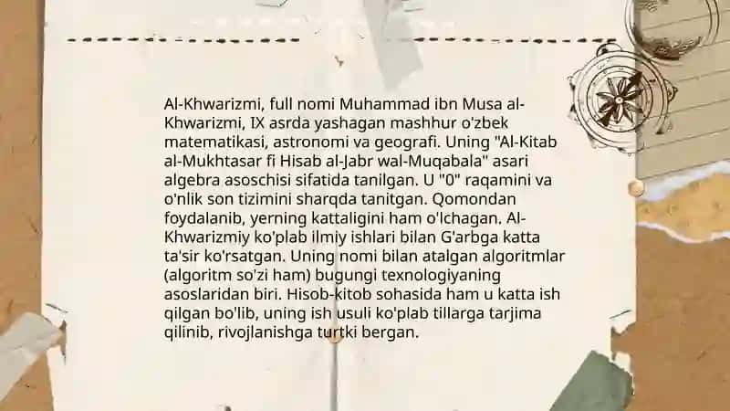 Matematikaga hissa qo'shgan sharq allomalari 4