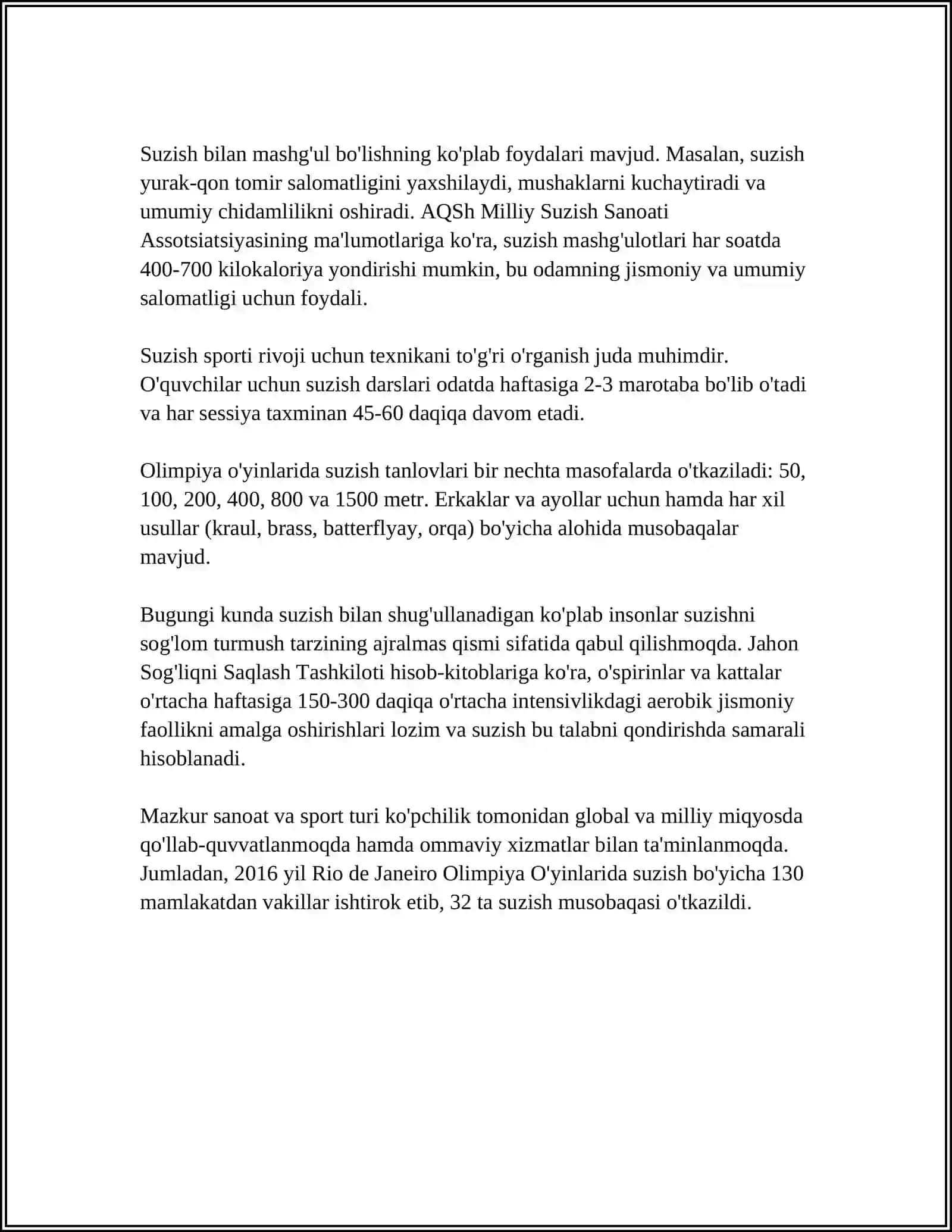 SUZISH USULLARI TEXNIKASINI O’RGANISH 4