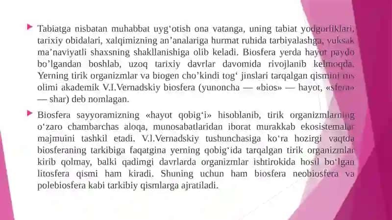 MAKTABGACHA TA’LIMDA BOLALARNI TABIAT BILAN TANISHTIRISHNING NAZARIY ASOSLARI VA TABIAT HAQIDA TUSHUNCHA 4