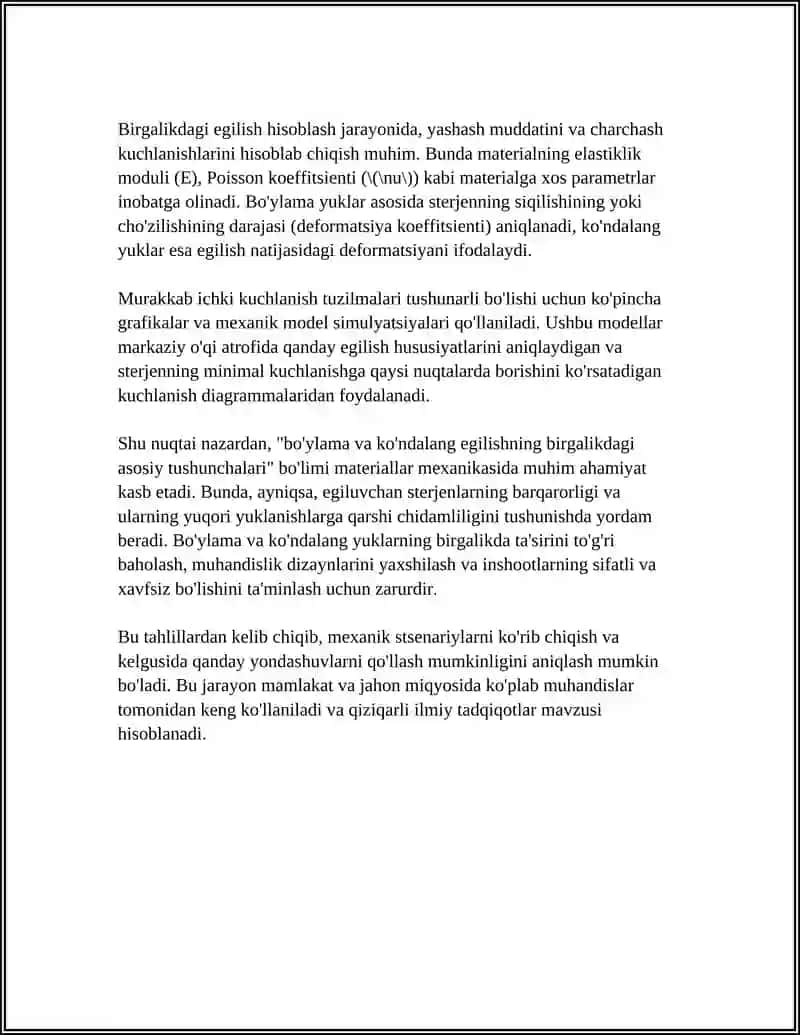 BO'YLAMA VA KO'NDALANG EGILISHNING BIRGALIKDAGI TA'SIRI 4