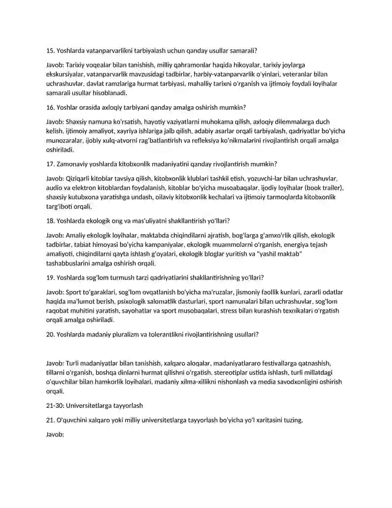 Professional Maktab Maslahatchilari uchun "Oltin xazina"!

Maktab maslahatchisi (psixologi) lavozimi 4