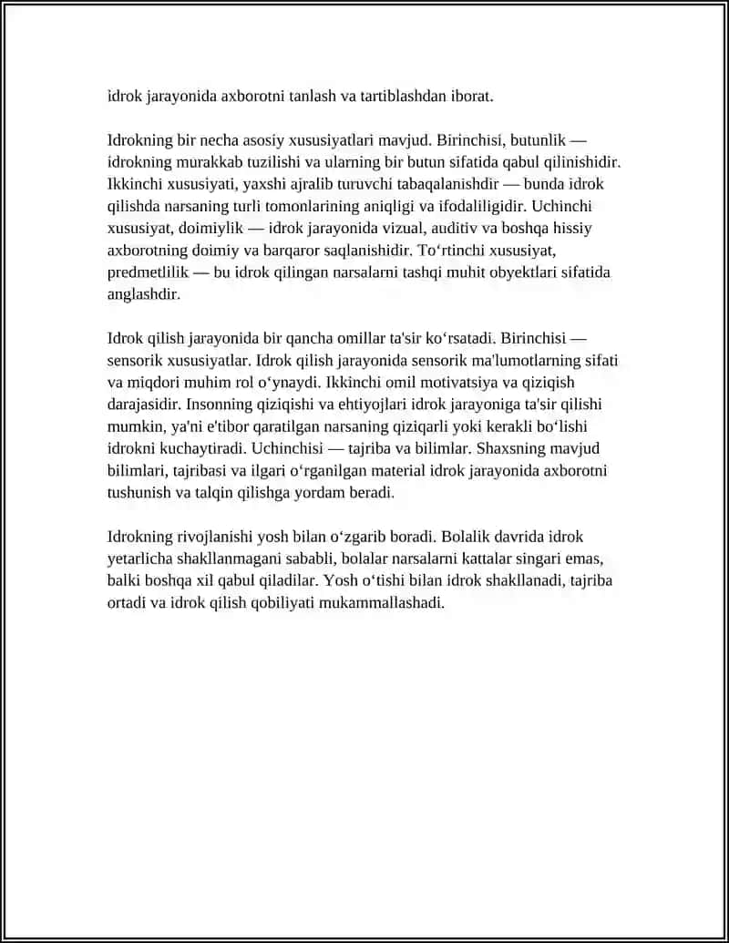 IDROK MAVZUSIDA REFERAT 4