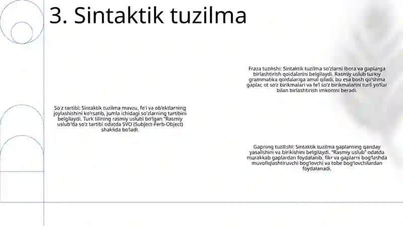 Rasmiy Uslub Sintaksisi 4