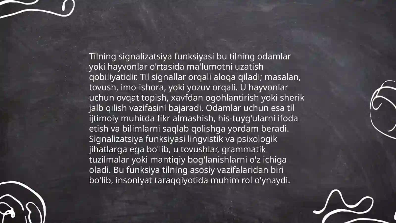 Tilning ahborotini toplash va uzatish funksiyasi 4